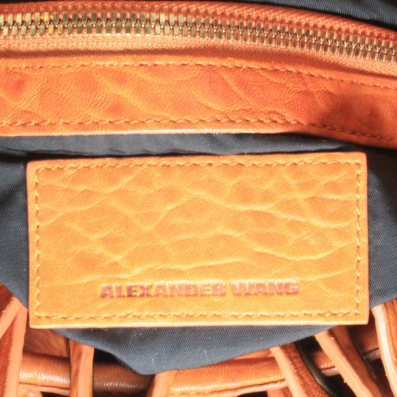 Alexander Wang Authentic Diego Orange Textured Bucket Bag - Picture 11 of 14